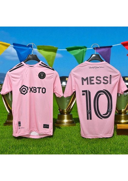 Messi Yeni Takım Inter Pembe Halı Saha Forması Yetişkin