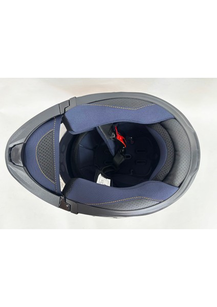 Çene Açılır Kask TK912 Paralk Siyah Iç Güneş Vizörlü