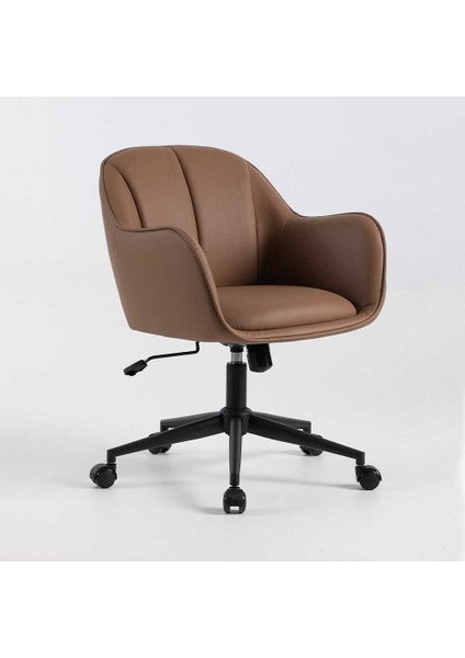 Milano Çalışma Koltuğu - Kahverengi 60X80-88X62 cm