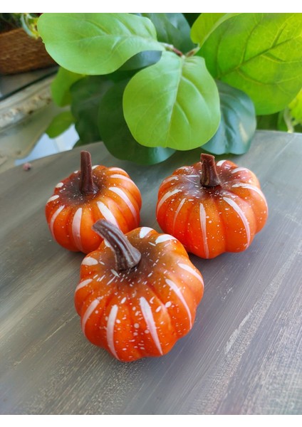Yapay Kabak 3 Adet 6 cm, Dekor, Yapay Meyve, Yapay Sebze, Hediye, Mutfak, Sonbahar fiyatları