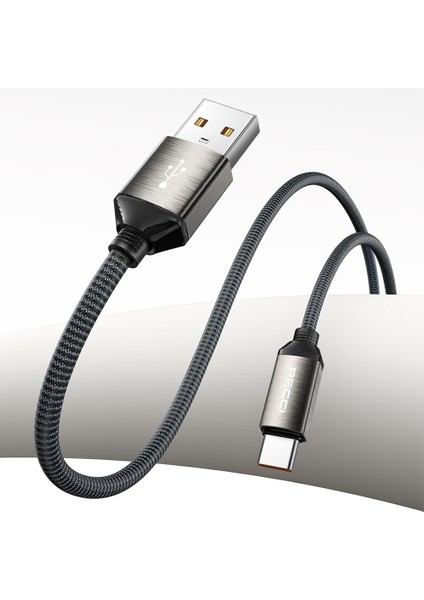 RS35C Usb-A To Type-C Örgü Tasarımlı Hızlı Şarj Özellikli Data ve Şarj Kablosu 1m Gri fiyatları