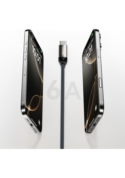 RS35C Usb-A To Type-C Örgü Tasarımlı Hızlı Şarj Özellikli Data ve Şarj Kablosu 1m Gri modelleri