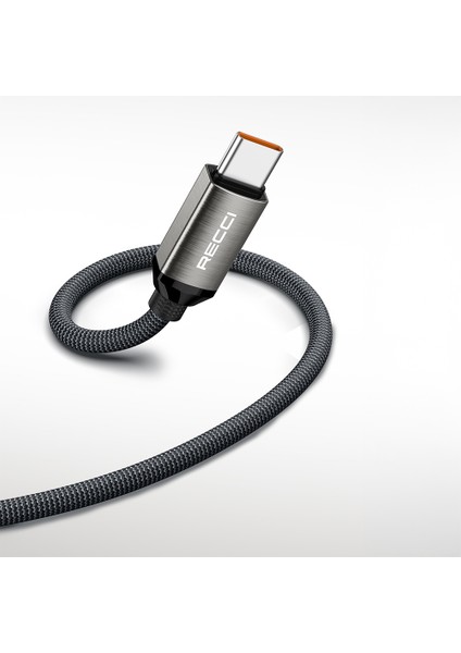RS35C Usb-A To Type-C Örgü Tasarımlı Hızlı Şarj Özellikli Data ve Şarj Kablosu 1m Gri fırsatları