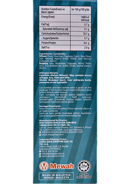 Tempura Pane Karışımı Moı 200 gr fiyatları