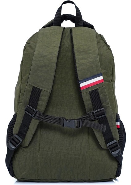 Minimalist Tasarım Unisex Çok Günlük Gözlü Sırt Çantası - Okul Çantası Haki modelleri