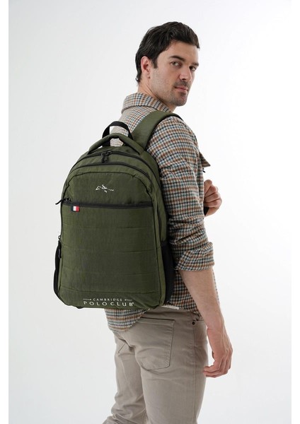 Minimalist Tasarım Unisex Çok Günlük Gözlü Sırt Çantası - Okul Çantası Haki fırsatları