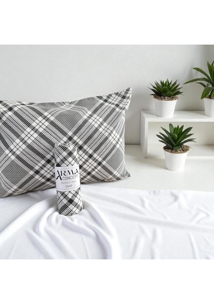 Tek Kişilik Desenli Ranforce Kumaş Fitted Lastikli Çarşaf & 1 Adet Yastık Kılıfı