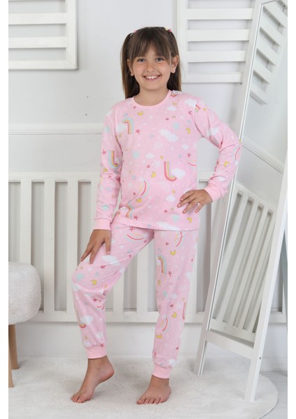 Cute Dreams Pattern Uzun Kollu Kız Çocuk Pijama Takımı fiyatları