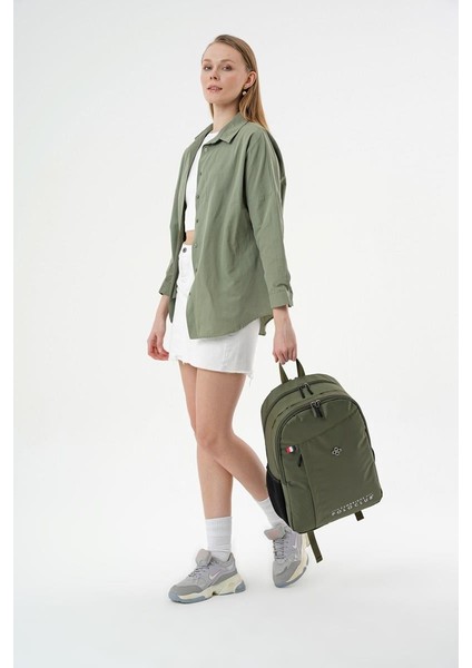 Hafif Su Geçirmez Günlük Sırt Çantası - Okul Çantası Haki indirimleri