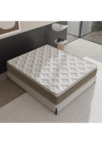 Mocha Çift Kişilik Pedli Paket Yaylı Yatak 30 cm