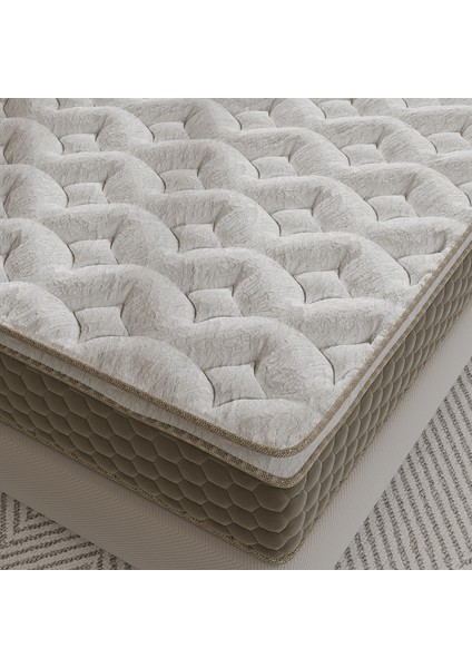 Mocha Çift Kişilik Pedli Paket Yaylı Yatak 30 cm