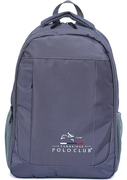 Unisex Çok Gözlü Günlük Sırt Çantası - Okul Çantası Gri