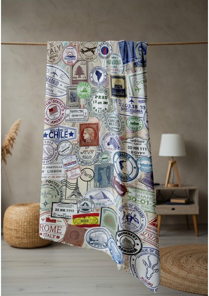 Modern Desenli Dijital Baskı Plaj Deniz Havlusu Peştamal 80X160 cm BRS019 fiyatları