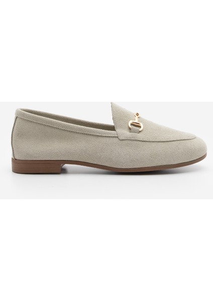 Kadın Deri Zincirli Loafer Günlük Ayakkabı Tanle modelleri