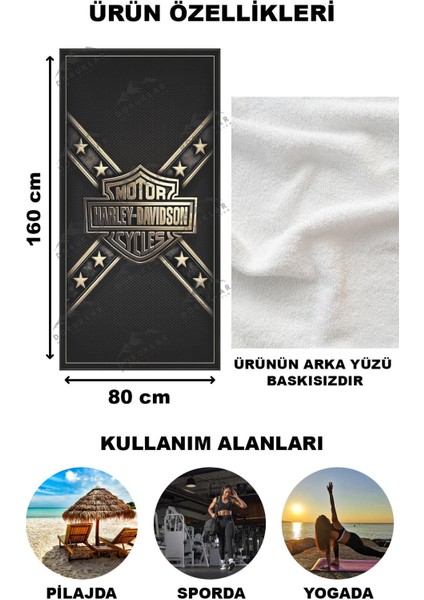 Modern Desenli Dijital Baskı Plaj Deniz Havlusu Peştamal 80X160 cm BRS015 fırsatları