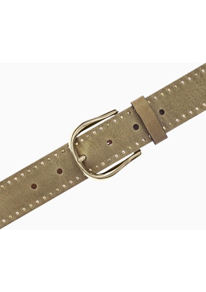 Çivili Kadın Deri Kemer, Lüks Klasik Toka, 75 cm fiyatları