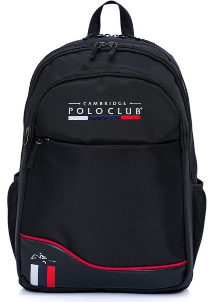 Unisex Şık Çok Gözlü Günlük Sırt Çantası - Okul Çantası Siyah