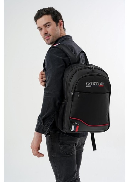 Unisex Şık Çok Gözlü Günlük Sırt Çantası - Okul Çantası Siyah fırsatları