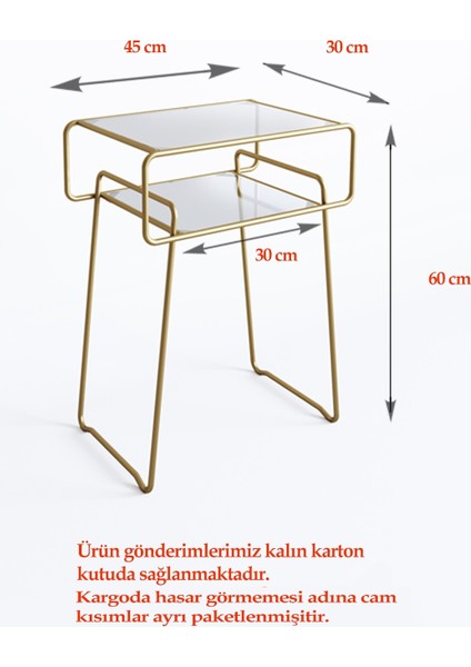 Retro Yan Sehpa, Metal Sehpa, Cam Sehpa, Salon, Yatak Odası, Antre fırsatları