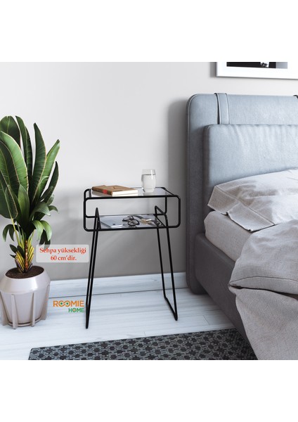 Retro Yan Sehpa, Metal Sehpa, Cam Sehpa, Salon, Yatak Odası, Antre modelleri