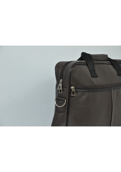 Ev 3004 Kahverengi Düz Fermuarlı Laptop & Evrak Çantası modelleri