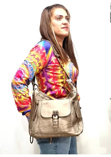 CCS 16501 Lüks Gösterişli Gold Kol Çantası