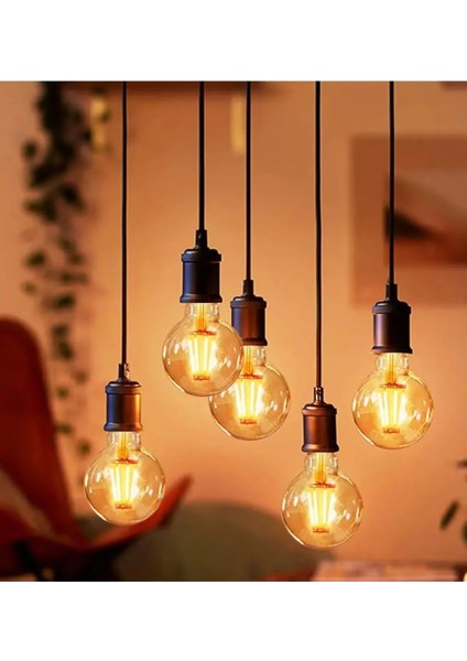 Ekim Aydınlatma 4 W G95 Rustik LED Flamanlı Dekoratif Ampul ( Dimlenebilir Özellikli ) fırsatları