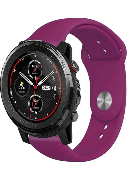 Amazfit Stratos 3 Akıllı Saat ile Uyumlu Yumuşak Dokulu Silikon Kordon Kayış