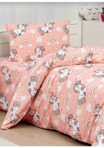Pamuklu Ranforce Kumaş Tek Kişilik Unicorn Desen Nevresim Tam Takım fiyatları