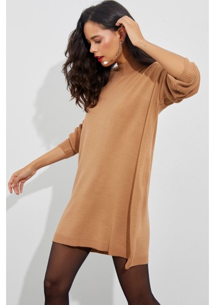 Kadın Camel Triko Tunik YV110 modelleri