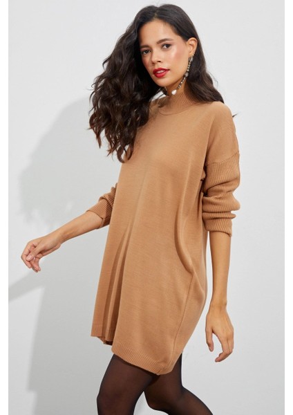 Kadın Camel Triko Tunik YV110 fırsatları