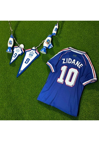 Fransa Zidane 98 Dünya Kupası Nostalji Forma Mavi fiyatları