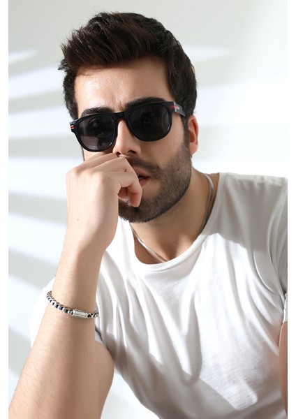 Erkek Kare Aksesuarlı Polarize Güneş Gözlüğü 23053 C2 P fiyatları
