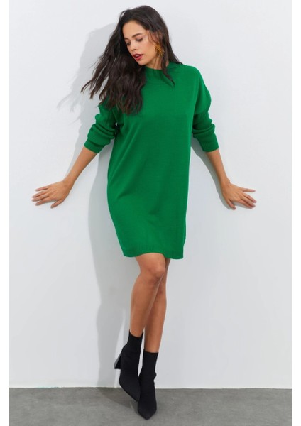 Kadın Yeşil Triko Tunik YV110