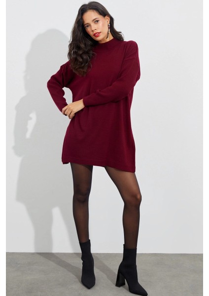 Kadın Bordo Triko Tunik YV110 fırsatları
