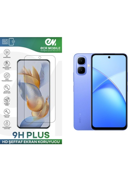 Infinix Smart 10 ile Uyumlu Ekran Koruyucu 9h Esnek Nano Cam Şeffaf