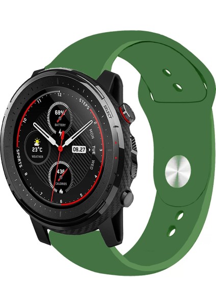 Amazfit Stratos 3 Akıllı Saat ile Uyumlu Yumuşak Dokulu Silikon Kordon Kayış