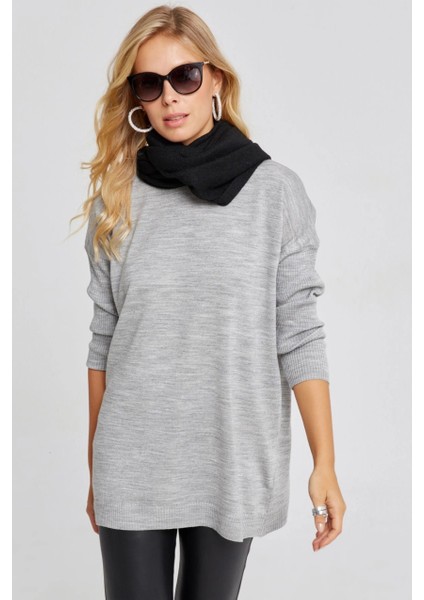 Kadın Gri Triko Tunik YV110 fırsatları