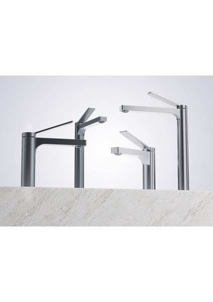 RT6500GR Ritmo Uzun Lavabo Bataryası Mat Gri fiyatları