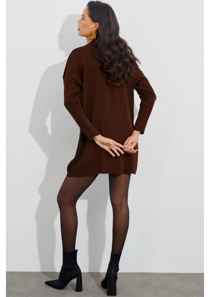 Kadın Kahverengi Triko Tunik YV110 fiyatları