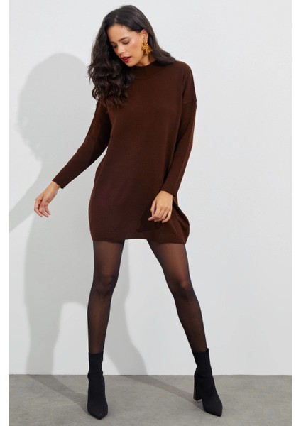 Kadın Kahverengi Triko Tunik YV110 modelleri