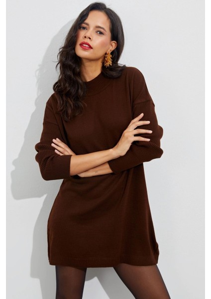 Kadın Kahverengi Triko Tunik YV110 fırsatları