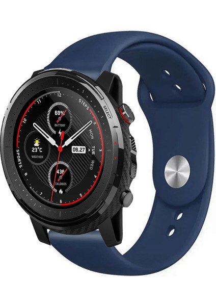 Amazfit Stratos 3 Akıllı Saat ile Uyumlu Yumuşak Dokulu Silikon Kordon Kayış