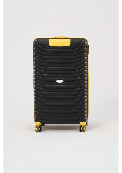 Unisex Siyah Sarı Büyük Boy Silikon Kırılmaz Pp Valiz modelleri