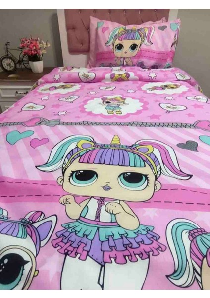 Pamuklu Ranforce Kumaş Tek Kişilik Lol Bebek Nevresim Tam Takım