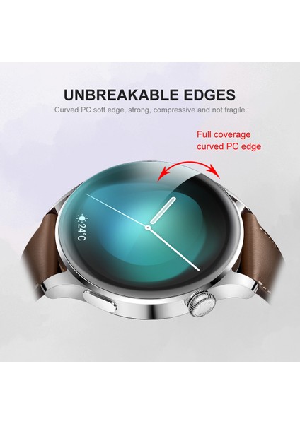 Enkay Hat Prınce Tam Kaplama 3D Kavisli Yumuşak Pc Kenar + Pmma Temperli Cam Ekran Koruyucu Huawei Watch 3 46MM Için (Yurt Dışından) indirimleri