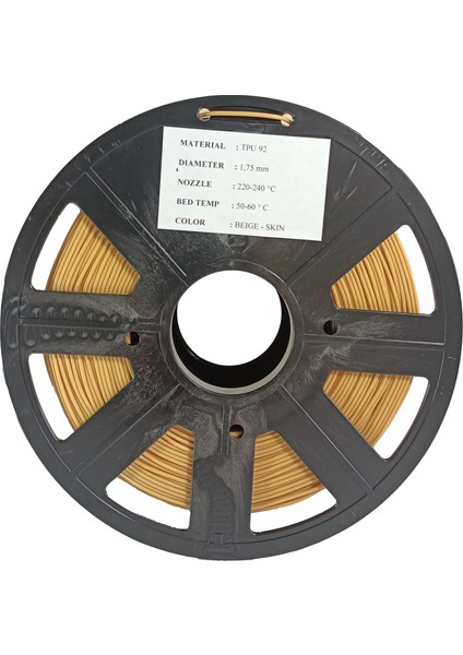 95A Tpu Esnek Flex Filament -Krem (Ten Rengi)