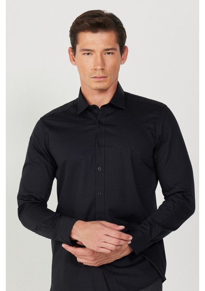 Ütü Gerektirmeyen Non-Iron Taılored Slim Fit Dar Kesim %100 Pamuk Gömlek fırsatları