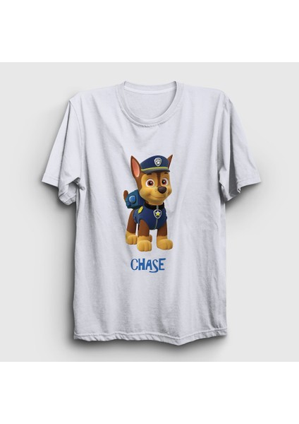 Unisex Beyaz Chase Paw Patrol T-Shirt