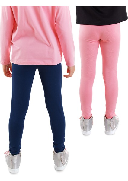 Lacivert ve Pembe Kız Çocuk 2'li Paket Tayt fiyatları